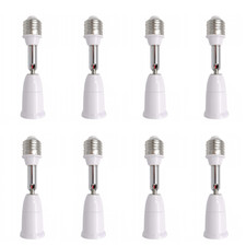 8 Pack E26/E27 Light Socket Extender 4.5" Extension Adjustable Light Bulb Socket