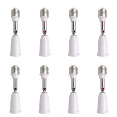8 Pack E26/E27 Light Socket Extender 4.5'' Extension Adjustable Light Bulb Socket