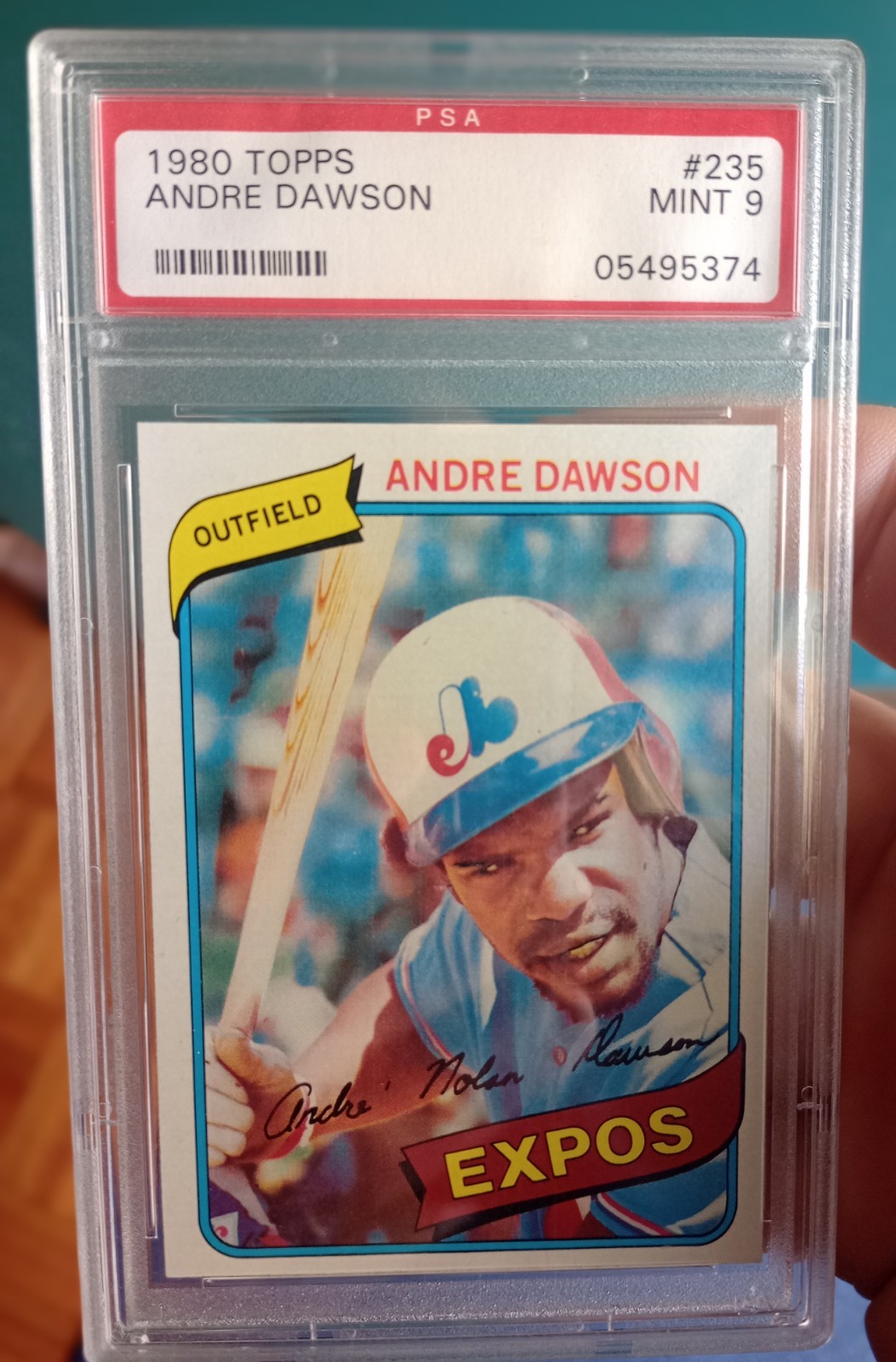 Topps 1980 Andre Dawson #235 PSA Mint 9 Montreal Expos Baseball Card