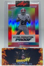 Kimani Vidal 1/1 Pre-Production Proof Base Autographs  2024 Leaf Vivid Football