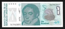 World Paper Money - Argentina 1 Austral ND 1985-89 P323b @ Crisp UNC Ref.# 585