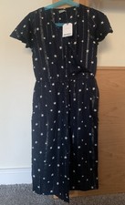 Next Girl’s Jumpsuit Navy Blue Gold Stripes White Stars Age 6 Years 5-6 BNWT New