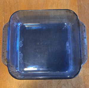 Pyrex 222-R Blue Square Glass Baking Dish 2 Qt 8x8x2 in 1-Piece Set