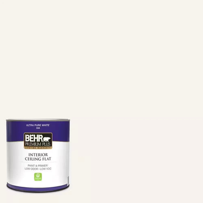 #ad Ceiling Paint Ultra Pure White 1 Qt Flat Interior Low Odor and VOC Acrylic Latex $18.64