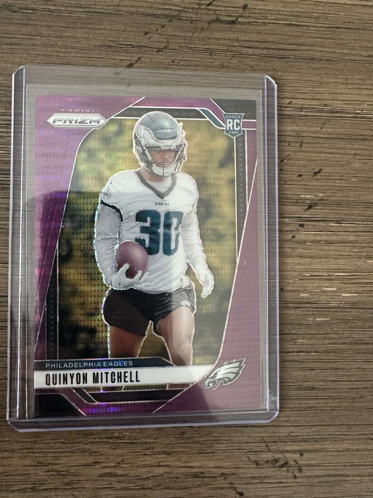 2024 Panini Prizm Purple Pulsar Rookie Quinyon Mitchell #381 Philadelphia Eagles