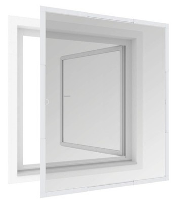 Windhager Flexi Fit-Fensterfliegengitter 100 x 120 cm, weiß, 04303 Z595