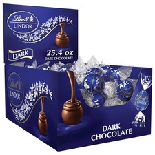 LINDT LINDOR Dark Chocolate Candy Truffles, H...