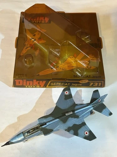 VINTAGE DIECAST DINKY TOYS #731 RAF SEPECAT JAGUAR JET FIGHTER AIRCRAFT PLANE