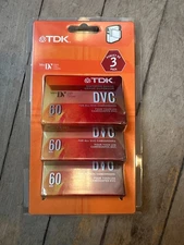 TDK Mini DV 60 Min DVC Blank Digital Video Cassette Tapes - 3 Pack New Sealed
