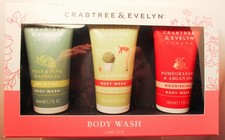 Crabtree Evelyn 3pc Body Wash Set Pear Pink Magnolia-Gardners-Pom Argan Oil