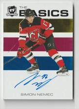 2023-24 UPPER DECK THE CUP THE BASICS AUTO SIMON NEMEC NEW JERSEY DEVILS #B-SN