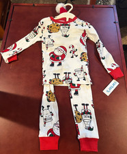 Carter s Toddler Christmas Pajamas Set Santa Cookies Milk 3T NWT