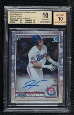 2020 Bowman Draft Chrome Picks Refractor Justin Foscue BGS 10 PRISTINE Auto 0t24