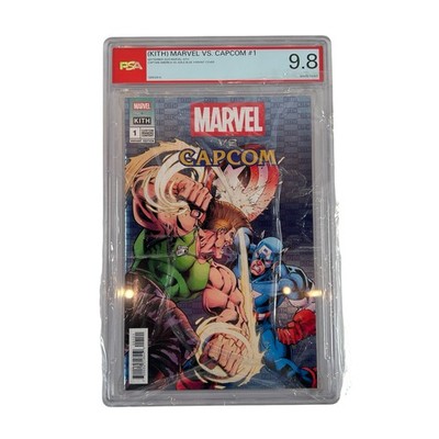 Kith x Marvel Vs Capcom #1 Captain America vs. Guile Blue Comic PSA Graded 9.8