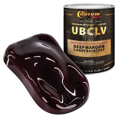 Urethane Ultra Candy Basecoat Automotive Paint - Deep Maroon Candy - Quart