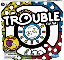 Trouble Board Game, Includes Bonus Power Die and Shield, Family Game for 2-4 Pla