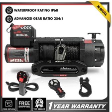 X-bull Winch 20000lbs Synthetic Rope Ip68 12v Jeep Trailer Truck Winch 4wd 44 X-bull Winch 20000lbs Synthetic Rope Ip68 12v Jeep Trailer Truck Winch 4wd 44