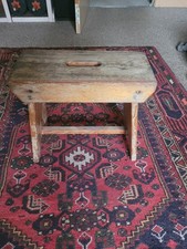 antique wooden milking stool vintage