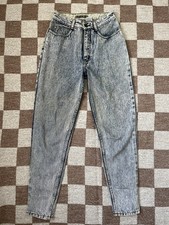 VTG Jordache Jeans Basics Womens 7/8 - Acid Wash Blue Zip Ankle Denim Jeans