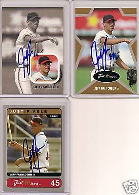 JEFF FRANCOEUR NEW YORK METS SIGNÉ 2002 JUSTIFIABLE - Photo 1/1