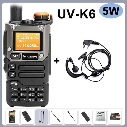 New For Quansheng UV-K6 Walkie Talkie 5W Air Band Radio Wireless Frequency Radio - Zdjęcie 8 z 45