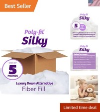 Silky Poly-Fil, Premium Polyester Fiber Fill, Soft Pillow Stuffing for Peacef...