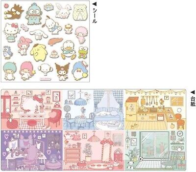 Sanrio Characters Pocket Sticker Sheet 1PC (Hello Kitty, My Melody, Kuromi,  etc)