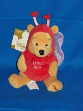 Disney Store Winnie the Pooh Firefly Love Bug insect wings beanbag plush 8" tag