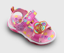 NEW Paw Patrol Toddler Girls Light Up Ankle Strap Sandals Size 11