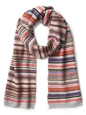 Gap Crazy Fair Isle Stripe Merino Wool Blend Scarf $45 NWT
