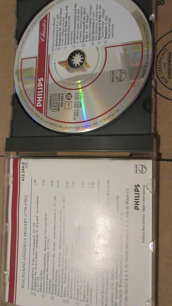 The Best of Wolfgang Amadeus Mozart (CD, Oct-1990, Philips)(Read
