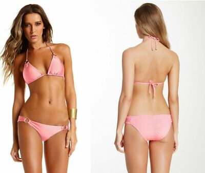 Vitamin A Cosmo Ring bikini set sz 8 / M in pink shimmer