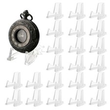  25 OnFireGuy Clear Pocket Watch Display Stand Deluxe Easels with 1/2" Shelf