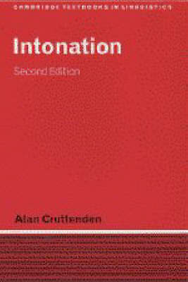 Intonation Cruttenden Paperback Cambridge University Press 9780521598255 2e