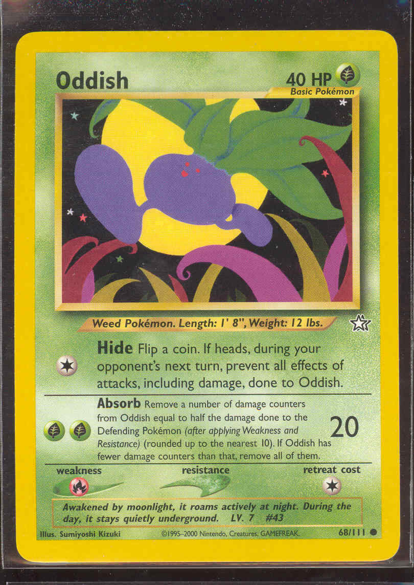 Pokemon ODDISH 68/111 Neo Genesis - - NEAR MINT/MINT