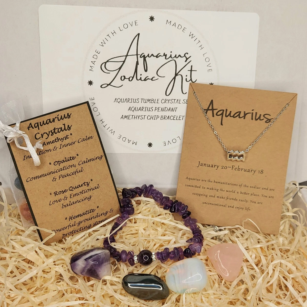 Aquarius 2024 crystal necklace