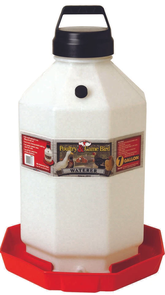 Miller Little Giant 7 Gallon Plastic Poultry Waterer Fount PPF7 - The Best!!