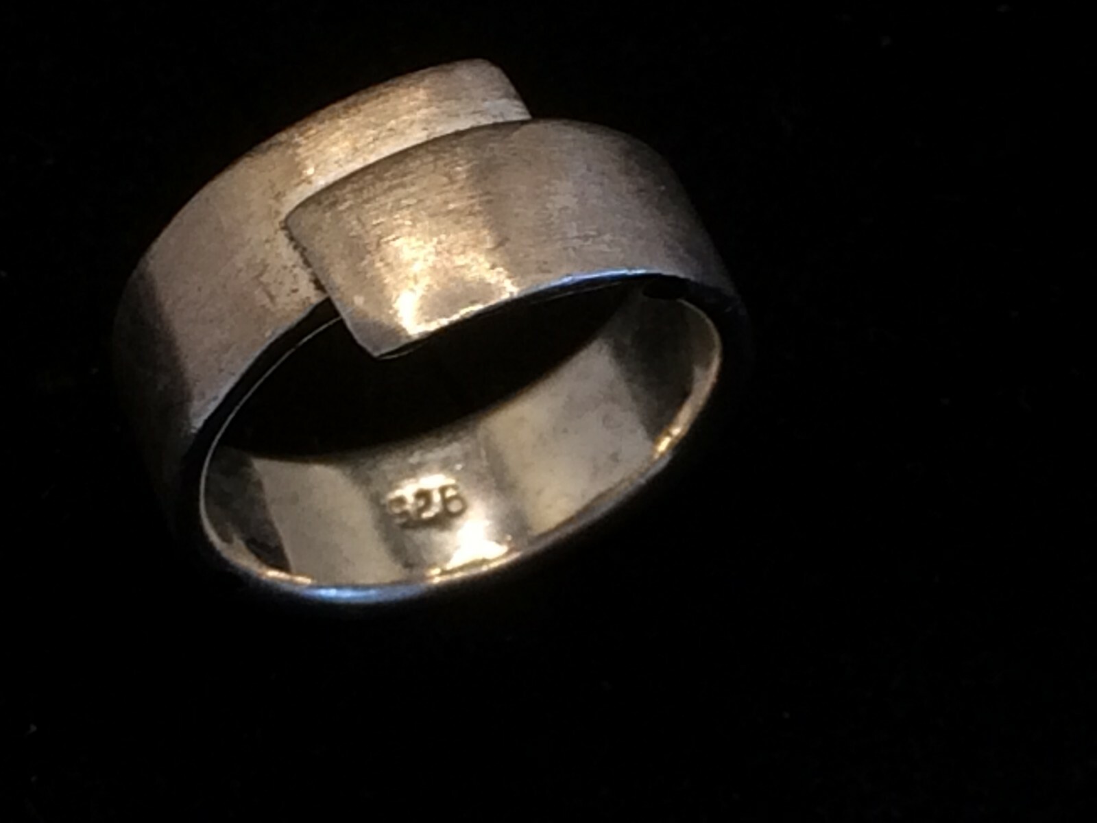 Solid Silver Ring 925 Hallmarked Overlapping Silv… - image 3