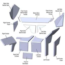 John Deere 4050 4250 4450 4650 4850 Cab Upholstery Kit Brindle Brown USA