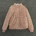 Forever 21 Girls Pink Sequin Puffer Jacket Size 9 Warm Winter Coat