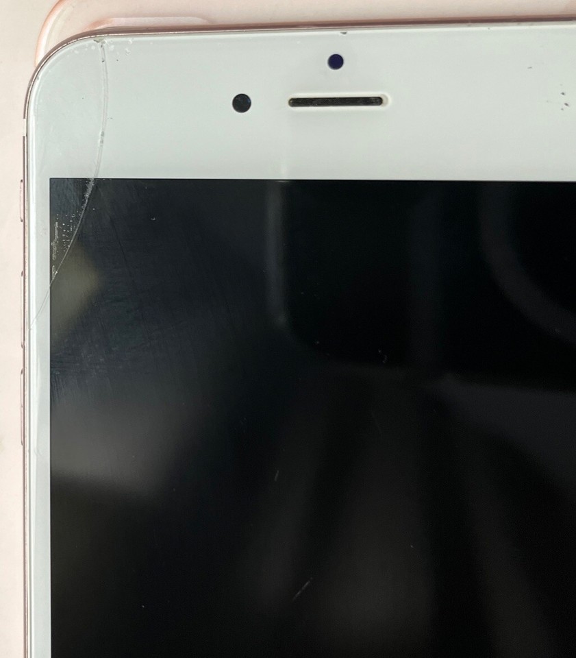 Core impaired hairline small crack Apple iPhone 6s Plus Rose Gold not