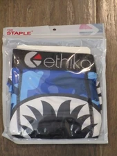 ETHIKA THE STAPLE WAR PLANE BLUE CAMO SHARK BOXER BRIEFS  SIZE SMALL