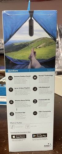 Anker Soundcore Icon+Wild Proof Portable Bluetooth Speaker~A3123011~NEW SEALED - Picture 2 of 4