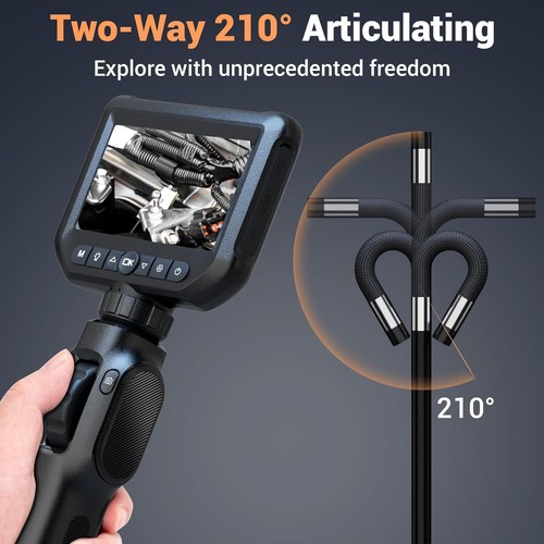 Two-Way Articulating Borescope Endoscope Camera Inspection +LED Light 32GB Card - Picture 6 of 6