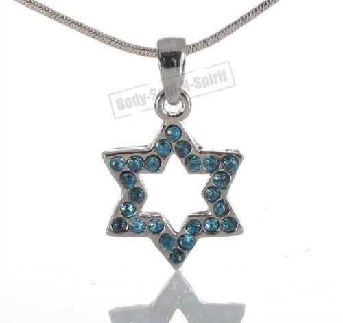 "Star of David" Pedent Necklace Lucky charm Silver Plated Jewish Judaica - Picture 6 of 6