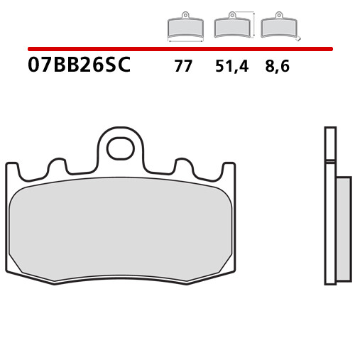 Paire Plaquettes de Frein Avant BREMBO BMW HP2 Megamoto 1200 07> - Photo 1/9