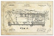 Vintage Chiropractic Table Patent Art Print 11x17 Palmer College Wall Decor