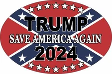 Trump 2024 Save America Again 4x6 Oval Magnet Republican Magnet Car Truck SUV 01