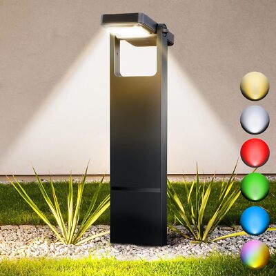 Adjustable Angle Outdoor Solar Walkway Lights, 4 Pack Multi Color Solar Lights 