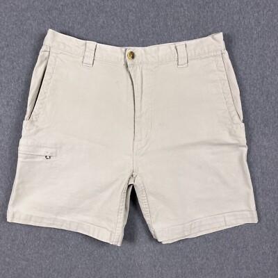 Ibex Shorts Mens 34 (Fit32x7) Khaki Beige Hiking Climbing Zip Pocket VTG